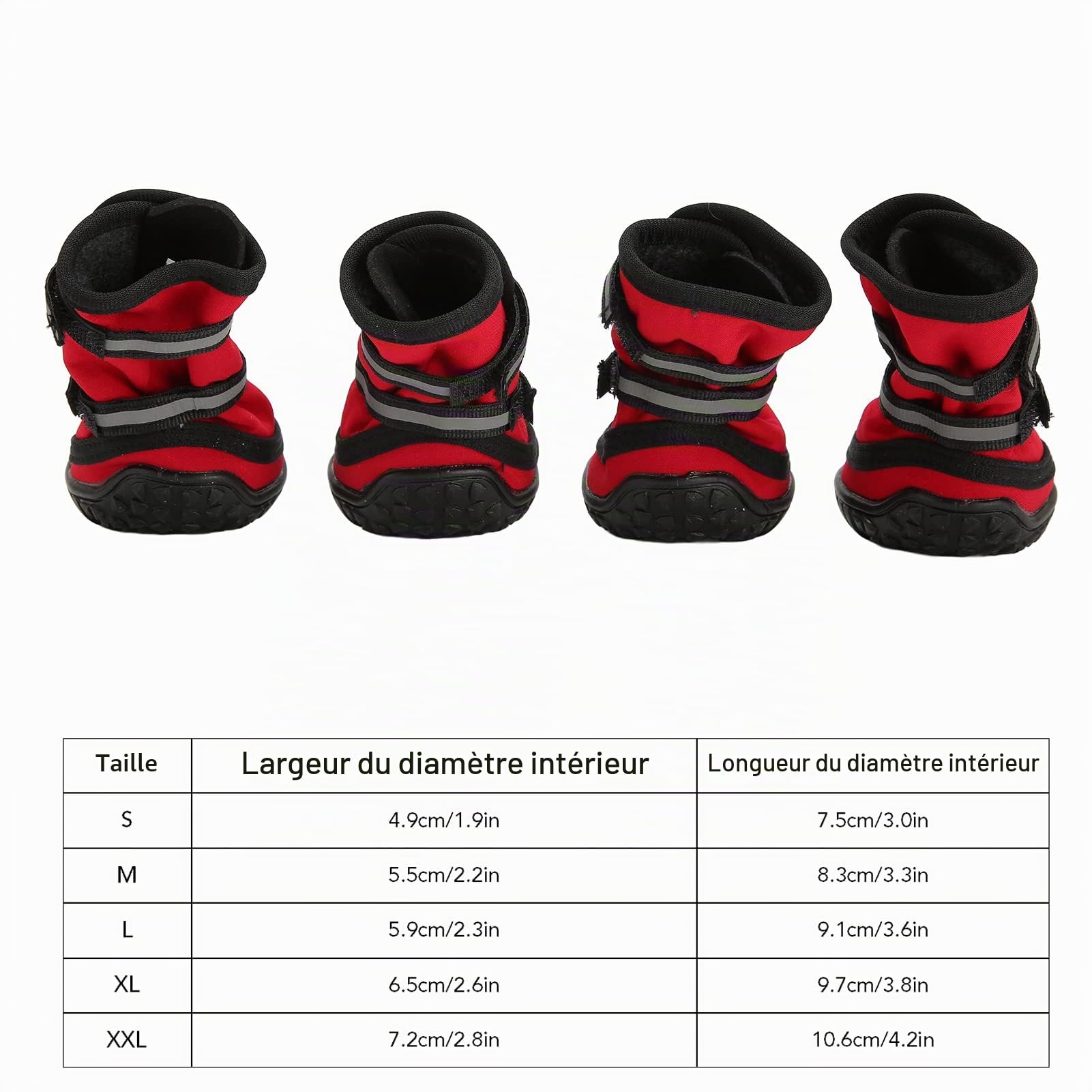 Chaussures de Randonnée pour Chiens, Semelle Antidérapante Solide, Respirantes et Réglables, Protection des Pattes d'animaux de Compagnie, Chaussures de Randonnée pour Chiens (XL)