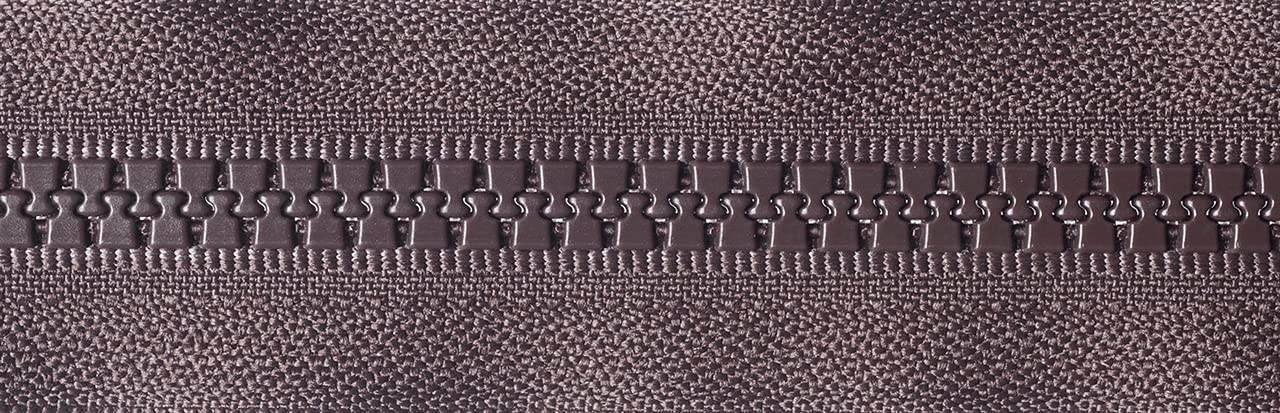 YKK Open Ended Zip, No. 570 Brown, 51 cm Length - Image 2