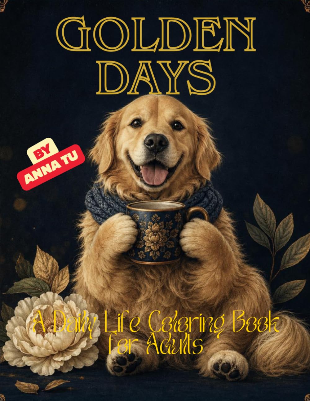GOLDEN DAYS: A Daily Life Coloring Book for Adults | 45 Cozy Illustrations of Everyday Moments | Mindful Stress Relief & Relaxation