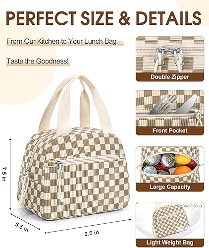 Miniatura 2 de Bolsa de almuerzo, bolsa de almuerzo aislada para mujeres y hombres, lonchera de gran capacidad, reutilizable, aislada, hielera para el trabajo,