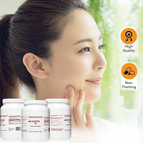 Miniatura 8 de Sunshine Valley Super N Niacinamida en polvo (35 onzas)  Suplemento dietético de niacina vitamina B3 para energía, digestión, piel