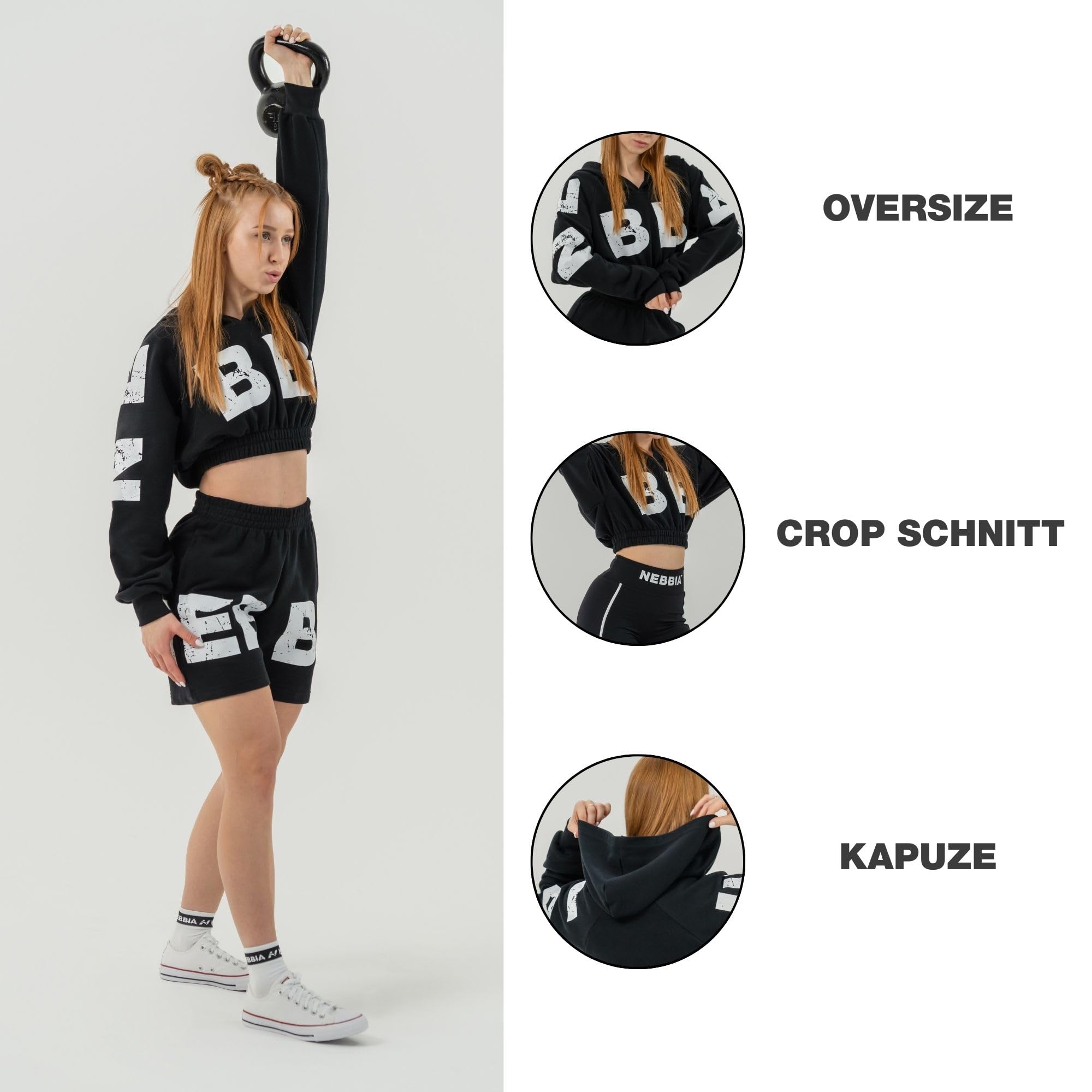 Nebbia Aesthetic - Felpa da donna con cappuccio da palestra, cropped da donna, con cappuccio e cappuccio