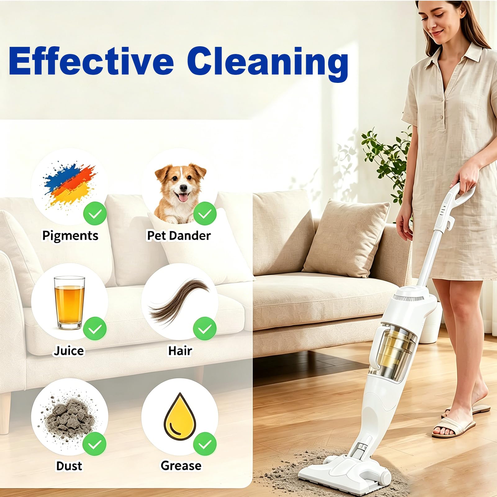 Lot de 4 Chiffons de Rechange Compatible avec Rowenta Clean and Steam ZR005801/RY7/RY8/ZR850002,S team Cleaner Accessories Lingettes Serpillères en Microfibre Lavables & Réutilisables (Gris/Bleu)