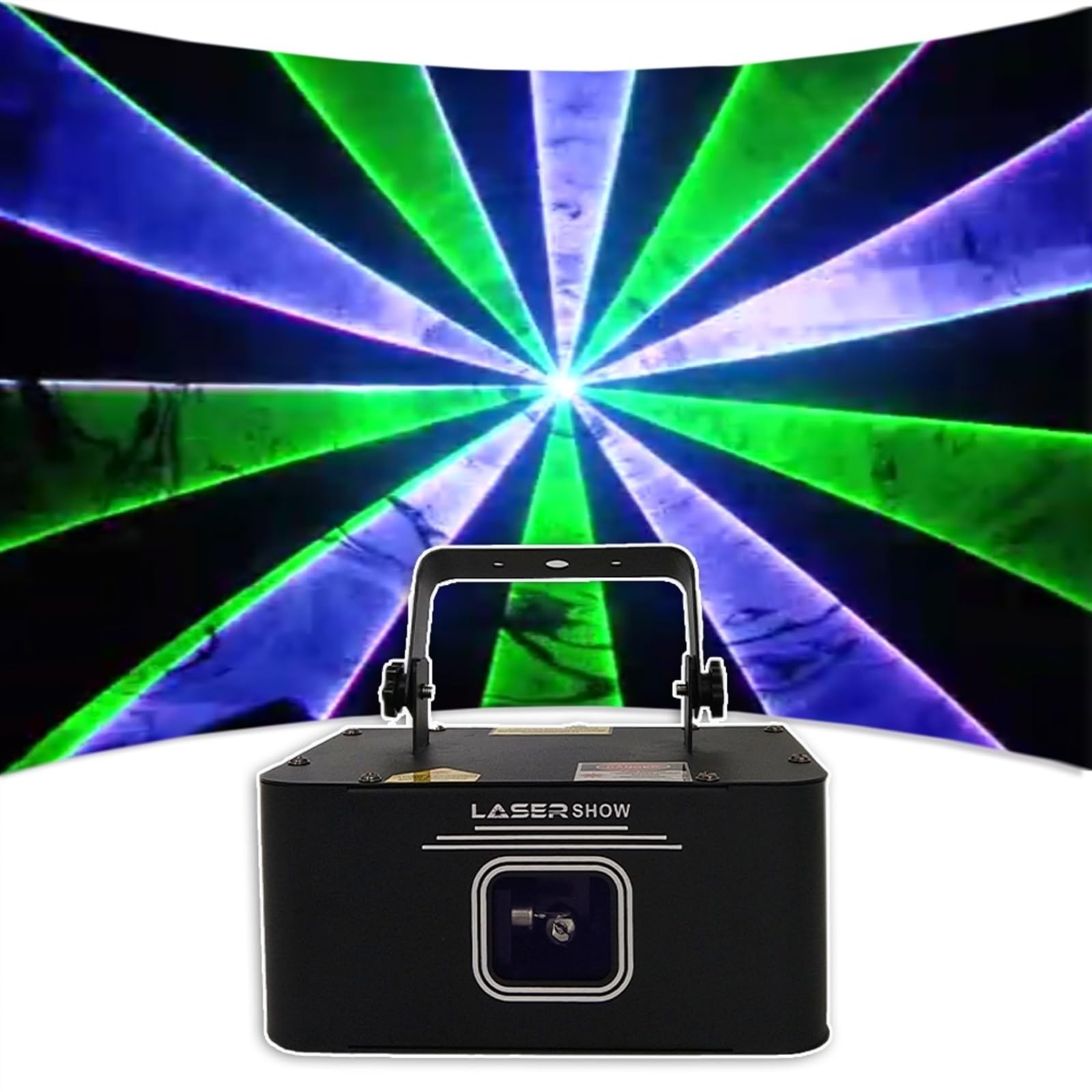 Oświetlenie Imprezowe, 2W RGB DJ światło dyskotekowe projektor strumieniowy DMX512 stroboskopowy efekt czarnego światła Xmas Club Party wakacje Halloween