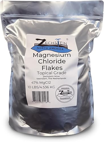 Auténticos copos de magnesio Zechstein Inside a granel copos de cloruro de magnesio para baños  Magnesio elemental puro, orgánico, transdérmico,