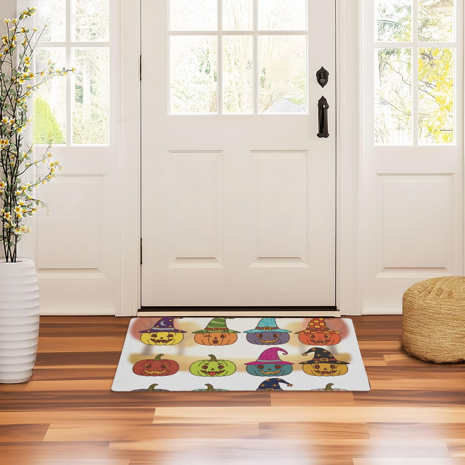 Tapis de bienvenue extra doux pour entrée colorée et vacances accueillantes