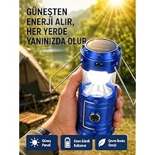 arj Edilebilir G ne  Enerjili K zakl  Kamp Feneri   USB  k l , Katlanabilir, Dayan kl  ve  ok Fonksiyonlu [Enerji S n f  A+]