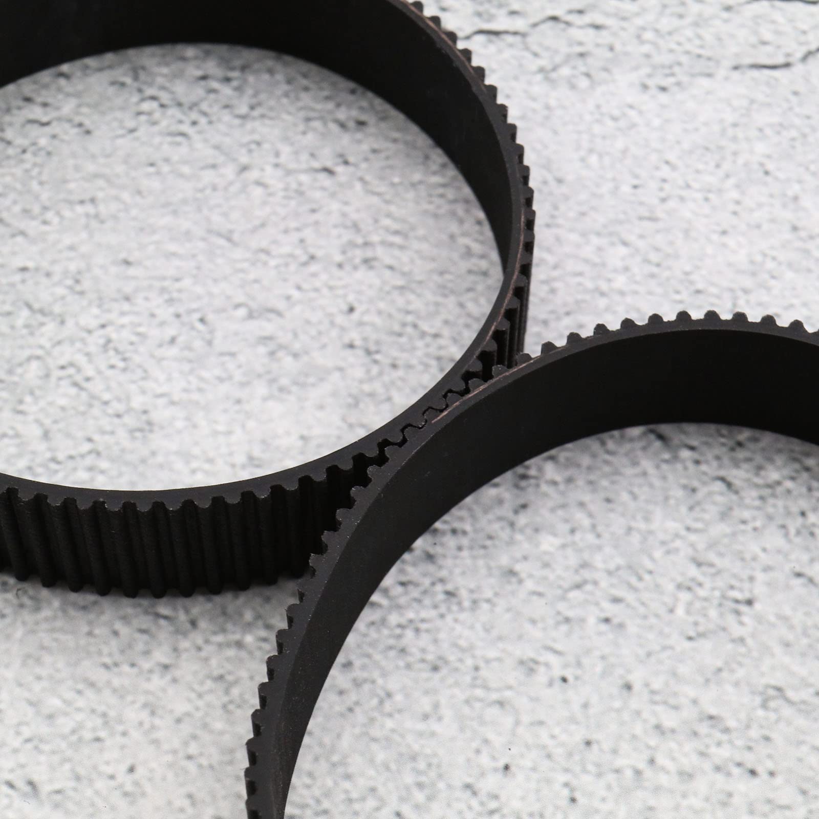 ECSiNG 2X HTD 252-3M-18 Correas Sincrónicas de Goma con Hebilla Cerrada 84 Dientes Correas de Distribución 3 mm Paso 18 mm Ancho Correas de Entrenamiento Transportador Negro