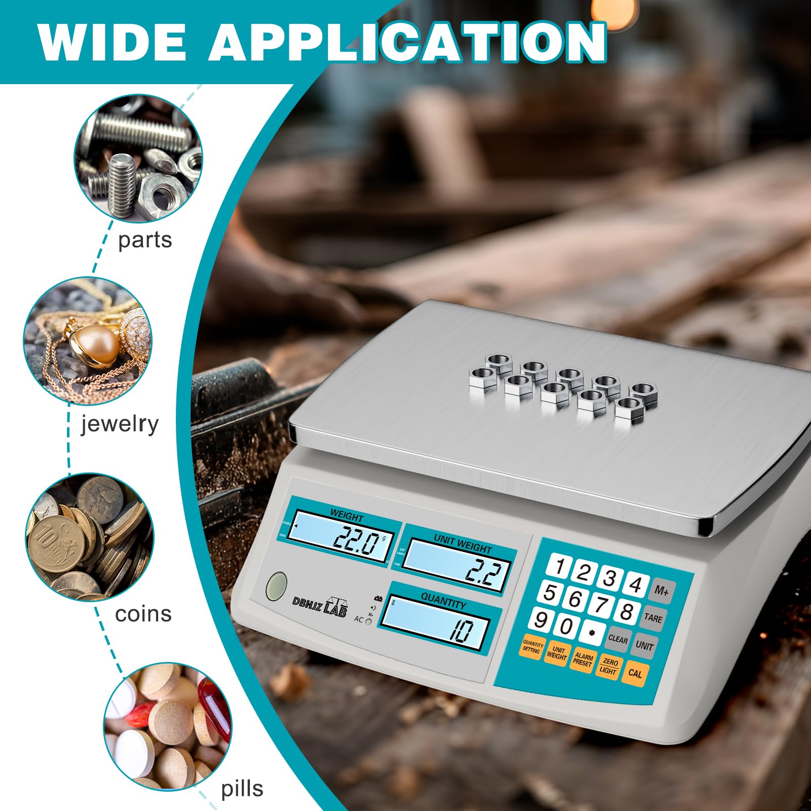 Counting Scale 30kg - Precise Parts & Coin Weighing -3