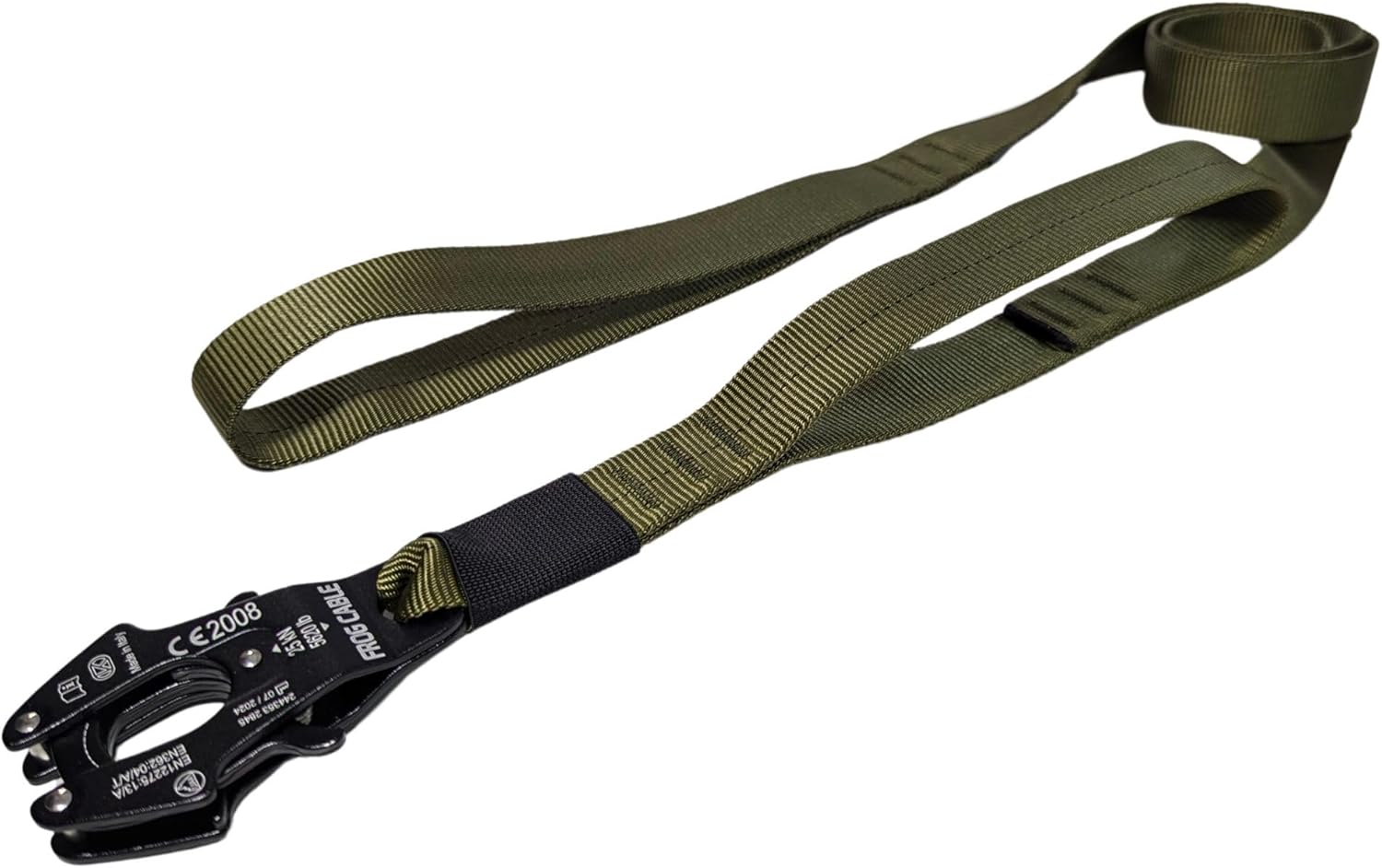 Heavy Duty Double Handle Traffic Lead Tactical Dog Leash with Quick Release Frog Clip (Olive Drab, 6 ft)