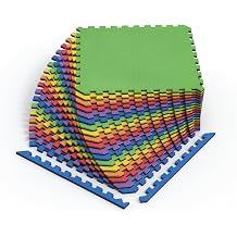Norsk Dual-Sided Reversible 1/2" Foam Exercise Mats for Home Gym - Interlocking EVA Foam Tiles