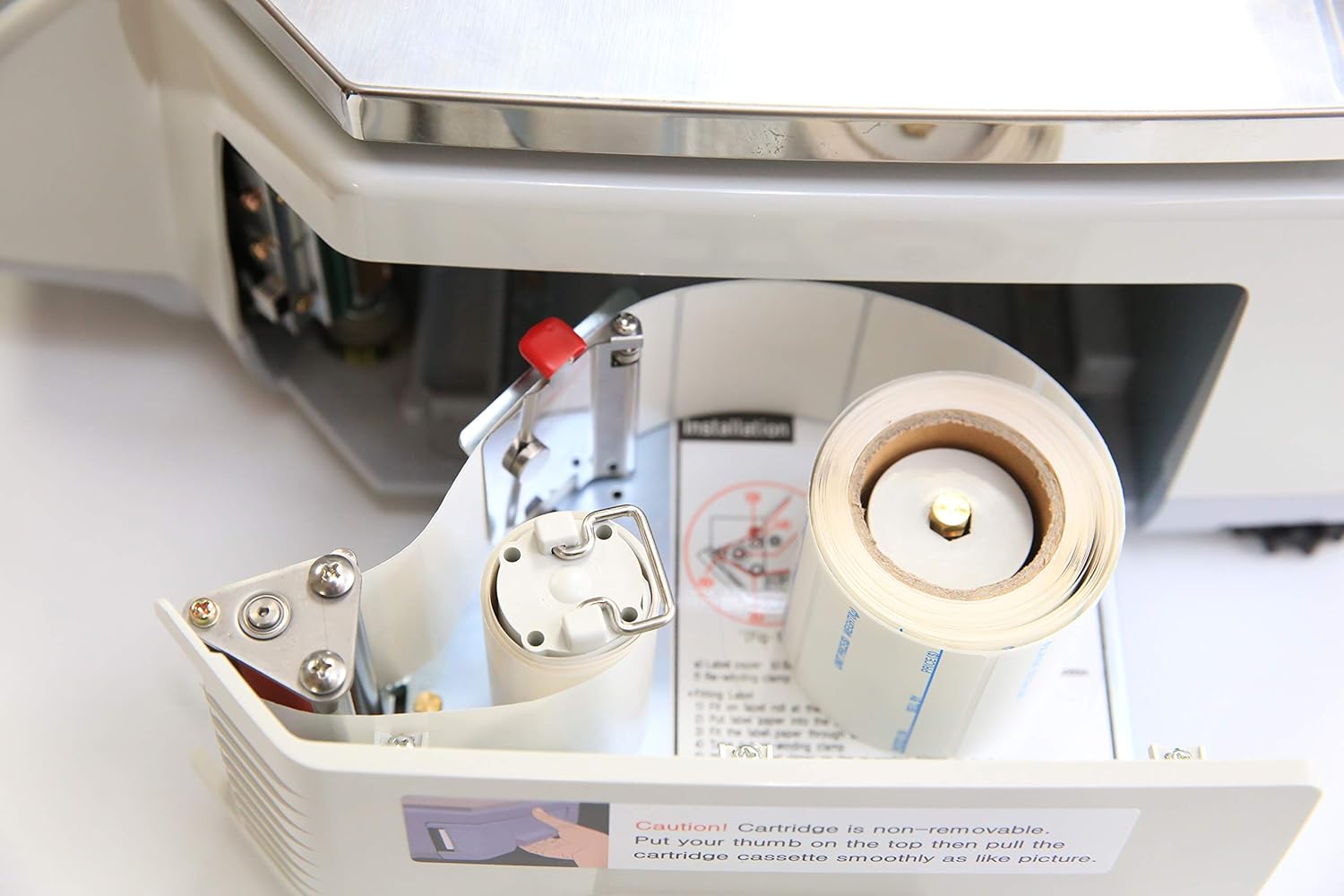 Aquos Commercial Retail Scale LS-100F Label Printing Scale – NTEP Legal for Trade Class III Digital Price Computing Scale | 60 lb Capacity | Ethernet Network | Thermal Label Printer