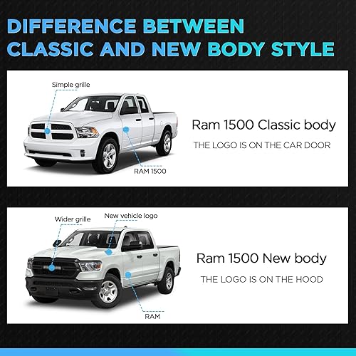 Miniatura 10 de PZ Estribos de 6 pulgadas para Dodge Ram 1500 QuadExtended Cab 2019-2025, nuevo estilo de carrocería de acero inoxidable cromado, rieles laterales