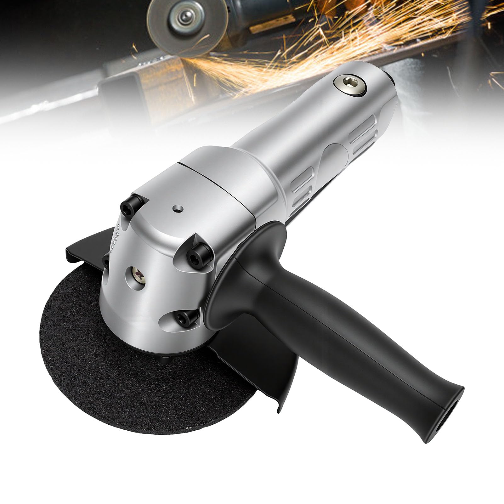 KIMISS Amoladora Angular Neumática de 5 Pulgadas Lijadora Angular de Aire de 11000 RPM para Corte de Metal Pulido con Agarre Ergonómico Carcasa Compuesta Liviana 6 BAR