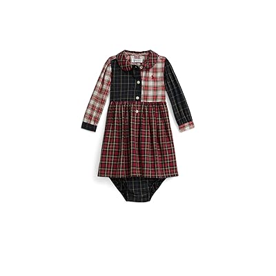 Polo Ralph Lauren Kids Plaid Cotton Poplin Shirtdress Bloomers (Infant) Girl