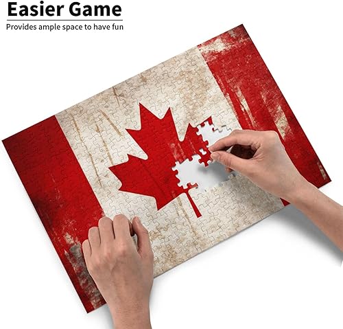 Miniatura 6 de Rompecabezas retro de la bandera de Canadá de 300 piezas personalizados, rompecabezas de fotos para la familia, rompecabezas para adultos, boda,