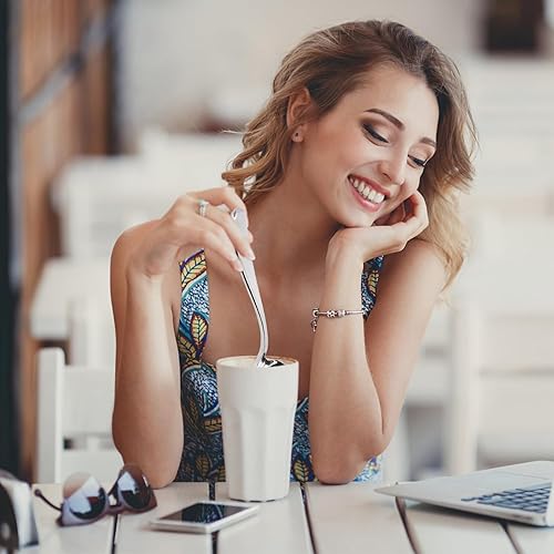 Miniatura 3 de Cuchara de café profesional de 6.1 in6,1 pulgadas, taza redonda de acero inoxidable 304, cuchara medidora de espuma de leche, postre para pastel,