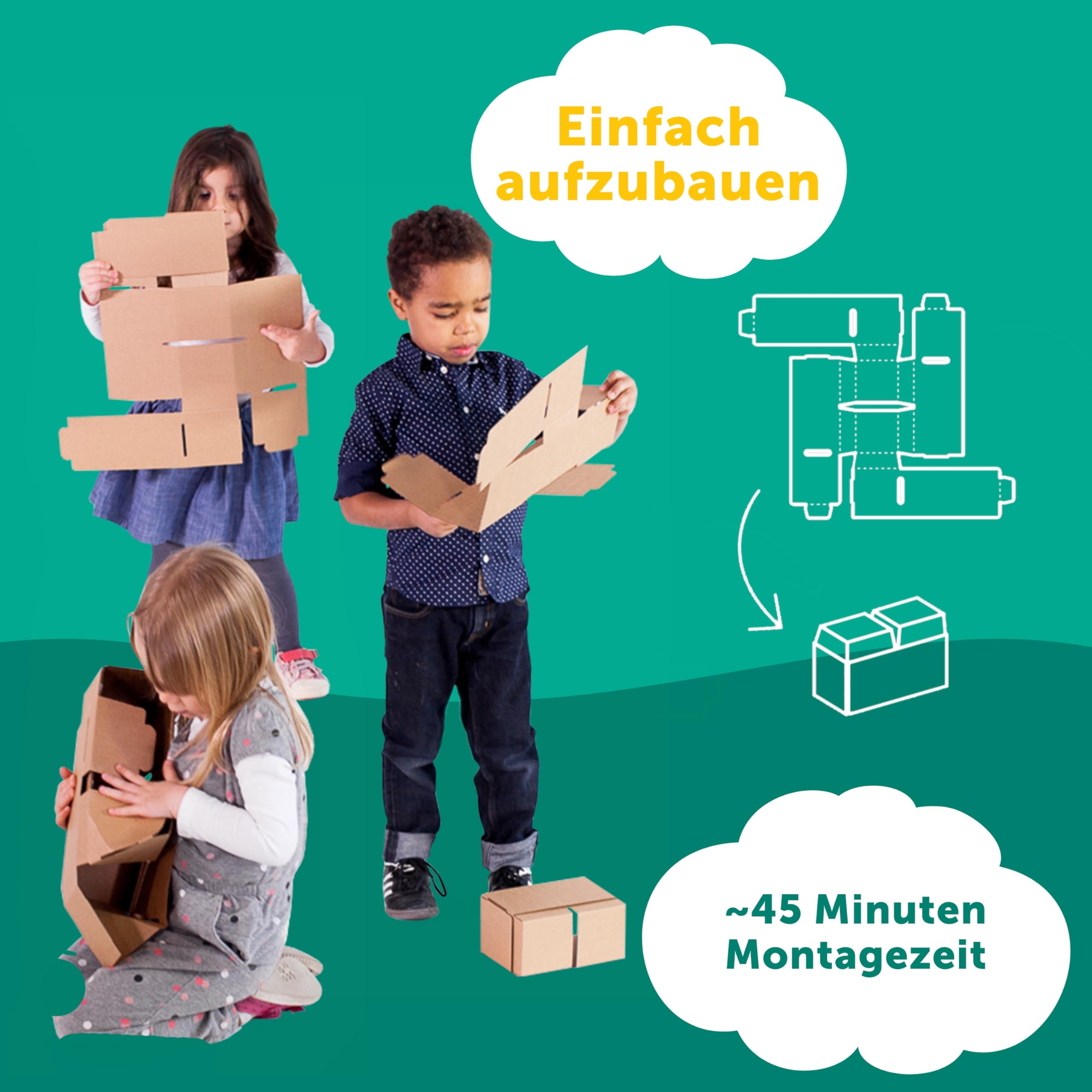 Gigi Bloks XXL Gr. 100 Stapelbare und Ineinandergreifende XXL Bausteine Kinder | Robuste Klemmbausteine Groß & Leicht Montierbare Bauklötze Groß | Konstruktionsspielzeug für Jungen & Mädchen