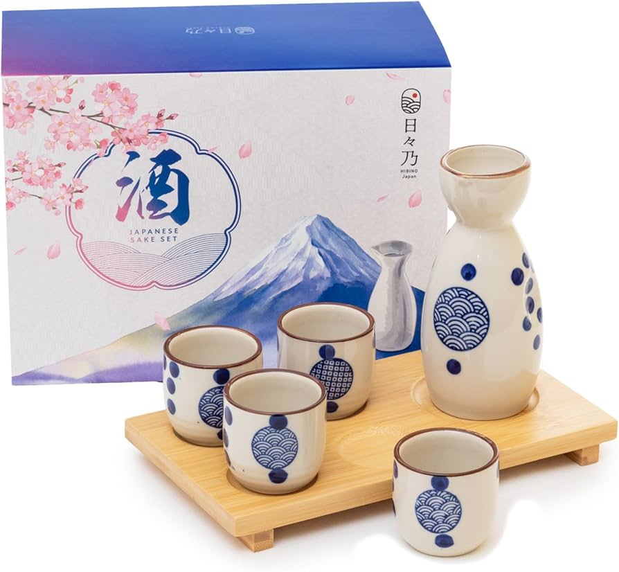 Amazon.com | HIBINO Japanese Sake Set - 1 Tokkuri Bottle (5 Oz