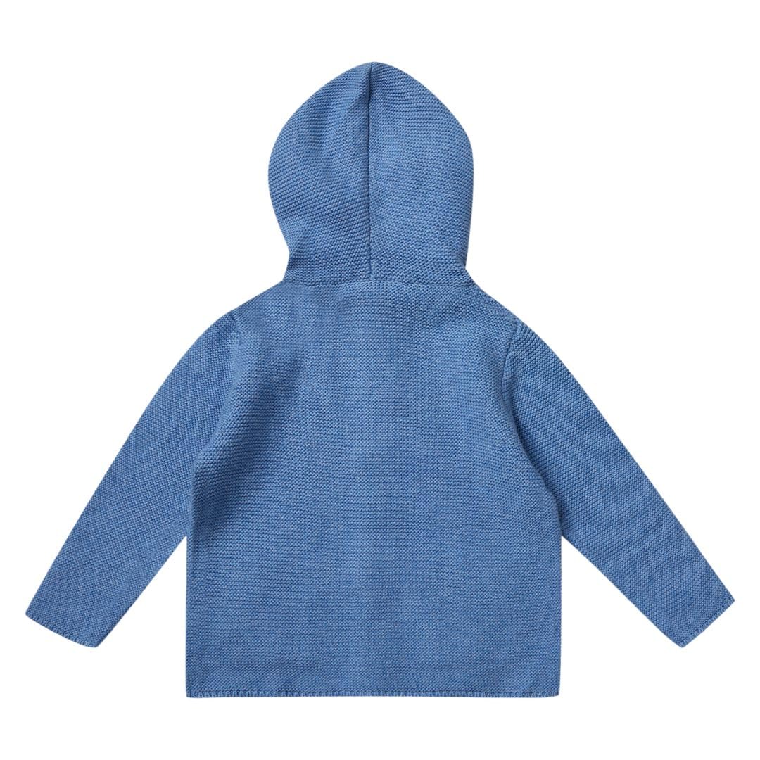 Stellou & friends 100% Cotton Hood Unisex Cardigan for Babies and Children Ages 0-6 Years