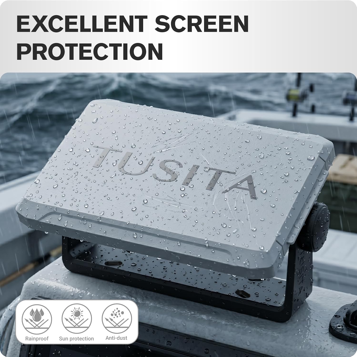 TUSITA Sun Cover 010-13116-04 Compatible with Garmin ECHOMAP UHD2 9sv Protective Cover