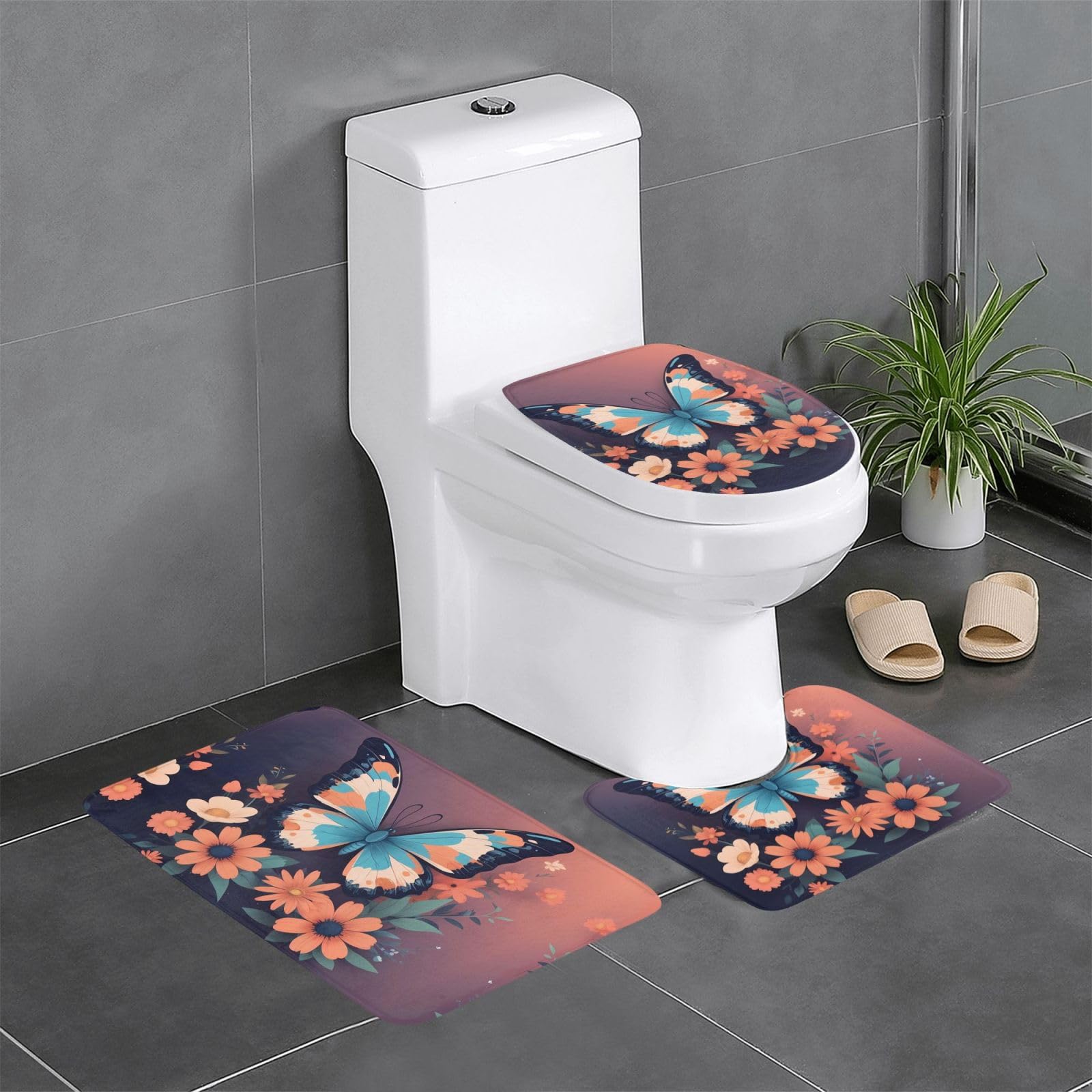 Tapis de salle de bain antidérapants pour éviter les chutes sur carrelage et décorer vos WC