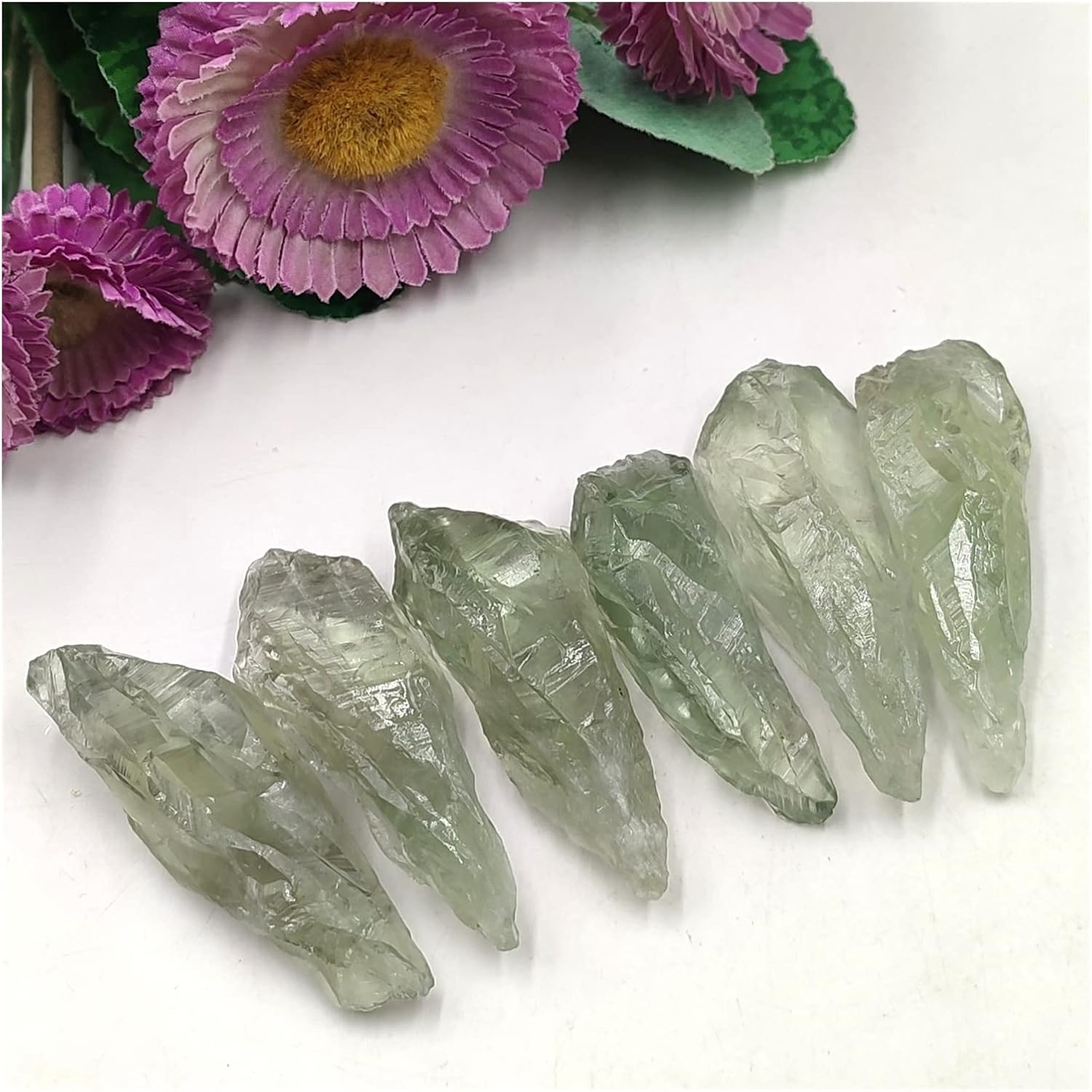 Crystal Rough 100g Green Crystal Stone Quartz Rock Collectible Raw Rough Rare Gemstone Aquarium Decor Home Decoration Crystals and Stones