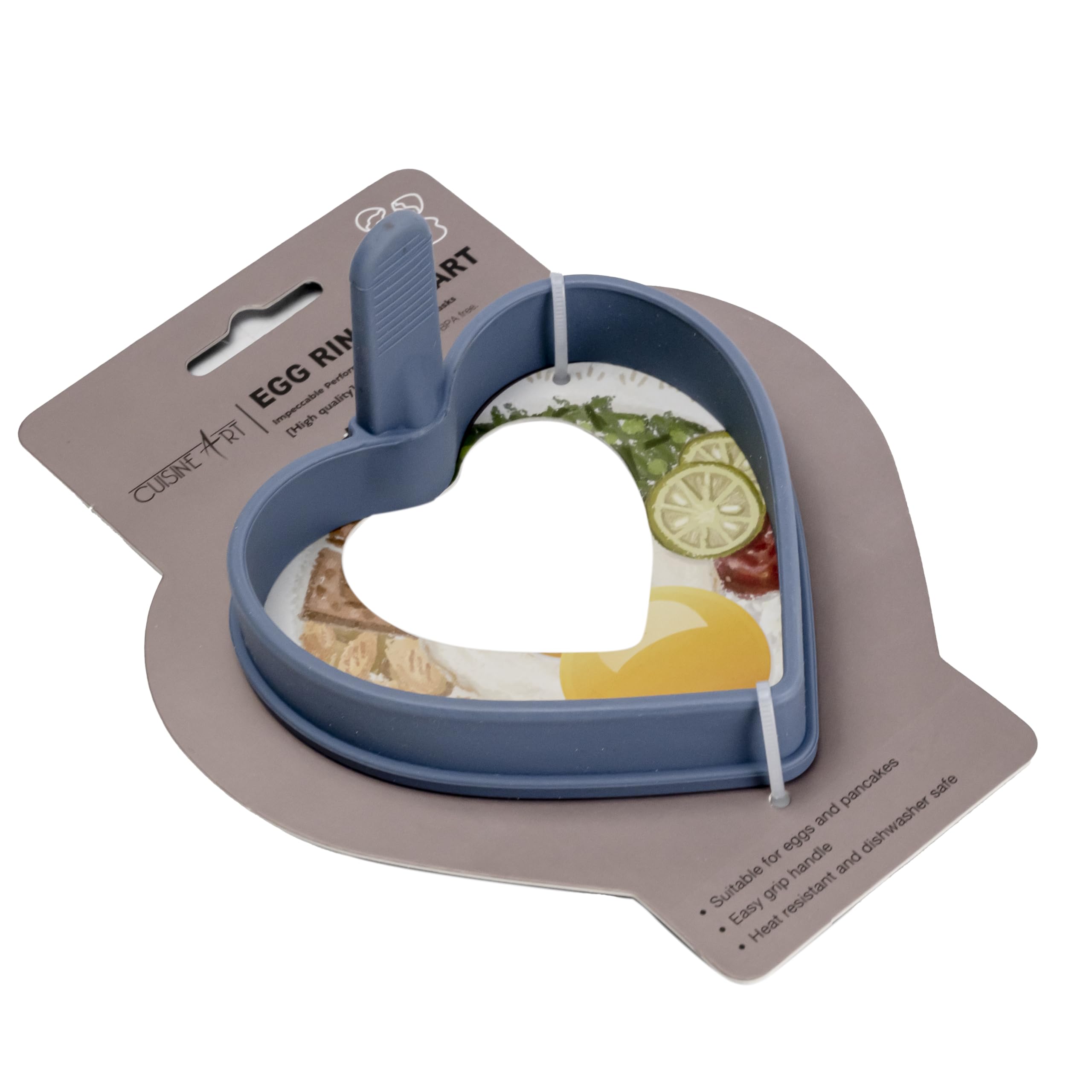 Sponsored Ad – Cuisine Art Silicone Egg Ring Heart Design - Perfect Heart-Shaped Eggs for Breakfast - Lynch blue