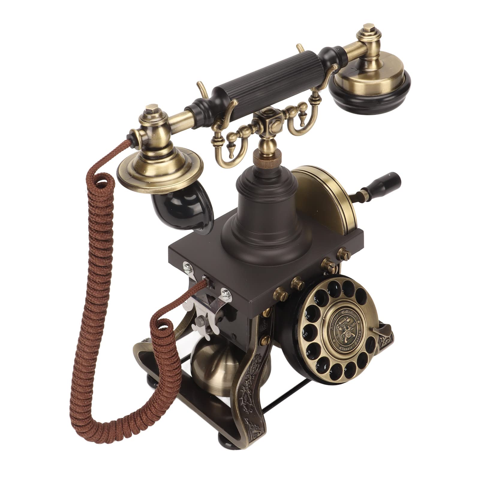 Ejoyous Telefono Antico, Telefono Fisso con Filo in Lega di Zinco con Volume Regolabile, Previene l'ossidazione per lo Studio