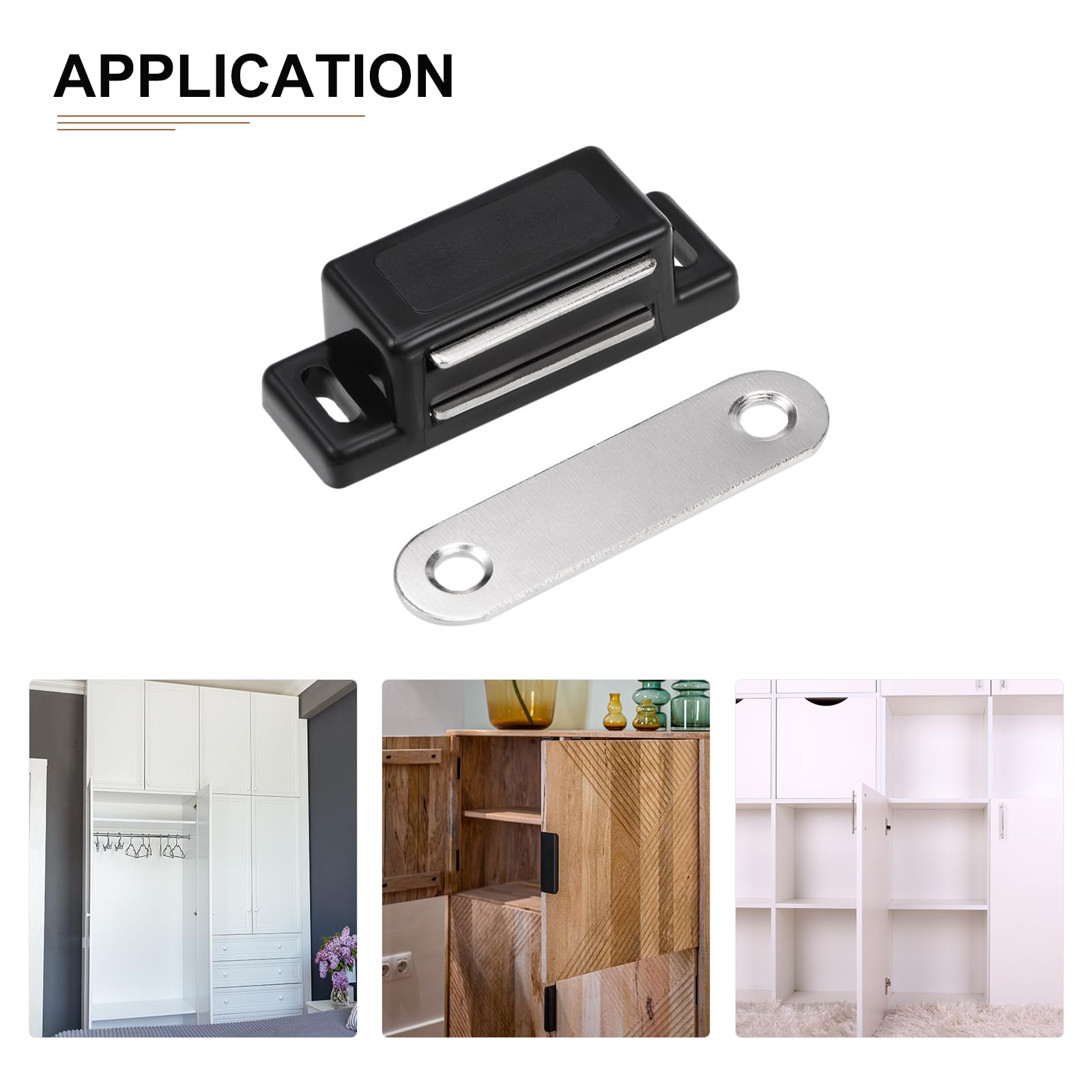 DTGN 45x17mm(LxW) Magnetic Touch Latch, 10 Pack, Good for Kitchen Cupboard Drawer Furniture - Image 4
