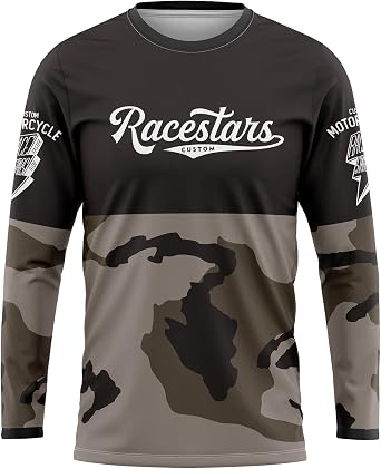 MTB Jersey Men Long Sleeve Breathable Quick Dry for Mountain Bike Cycling
