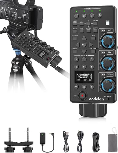 For Sony Camcorder Lanc Zoom Controller - Wireless & Wired Remote Control with IRIS Focus Zoom ND White Balance Adjust for ILME-FX6,PXW-FX9,PXWZ280V/Z280T,PXWZ190V/Z190T; Replaces Sony RM-30BP