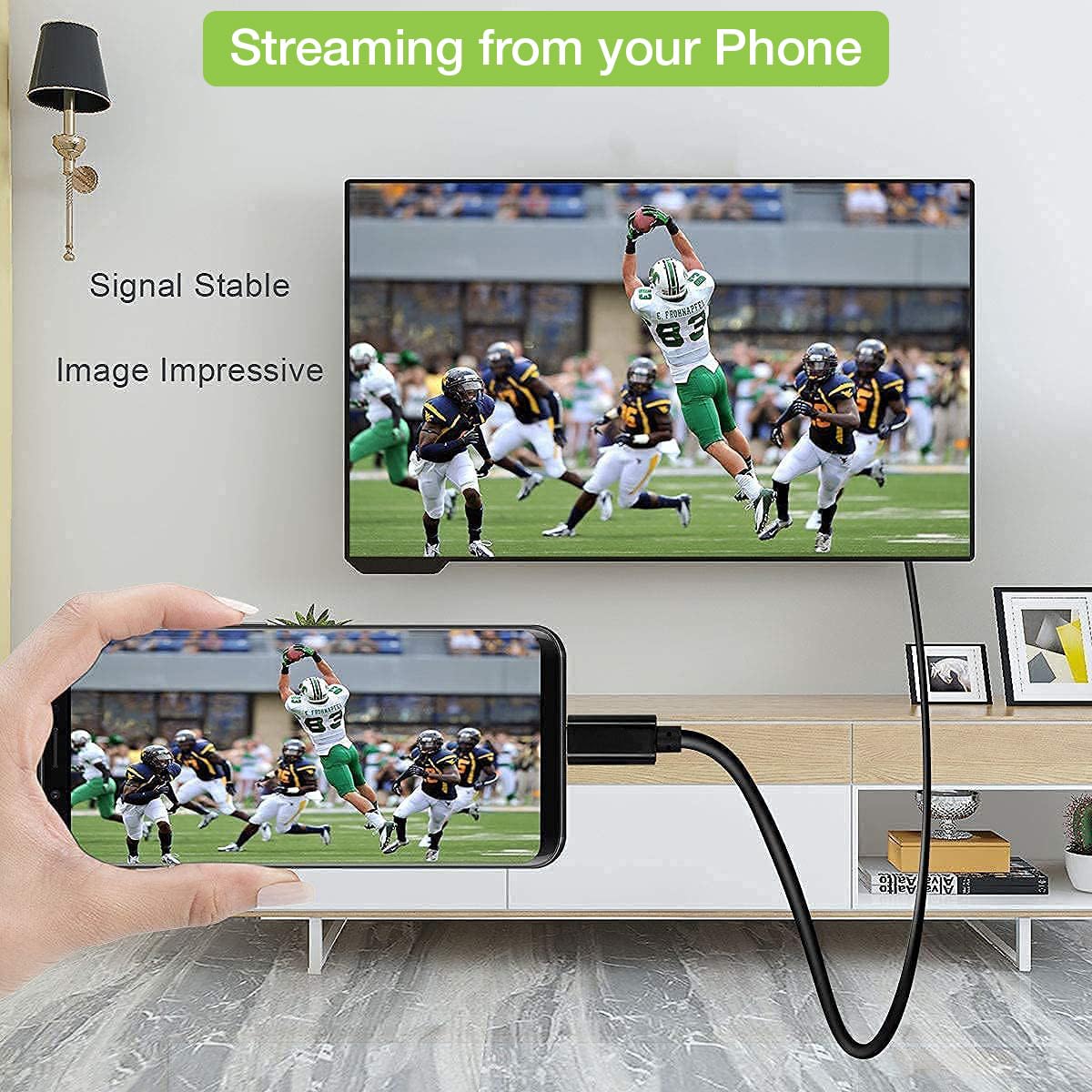 TECHLY 361889 Kabel USB-C™ Męski na HDMI 2.0 4K Męski 5m Czarny
