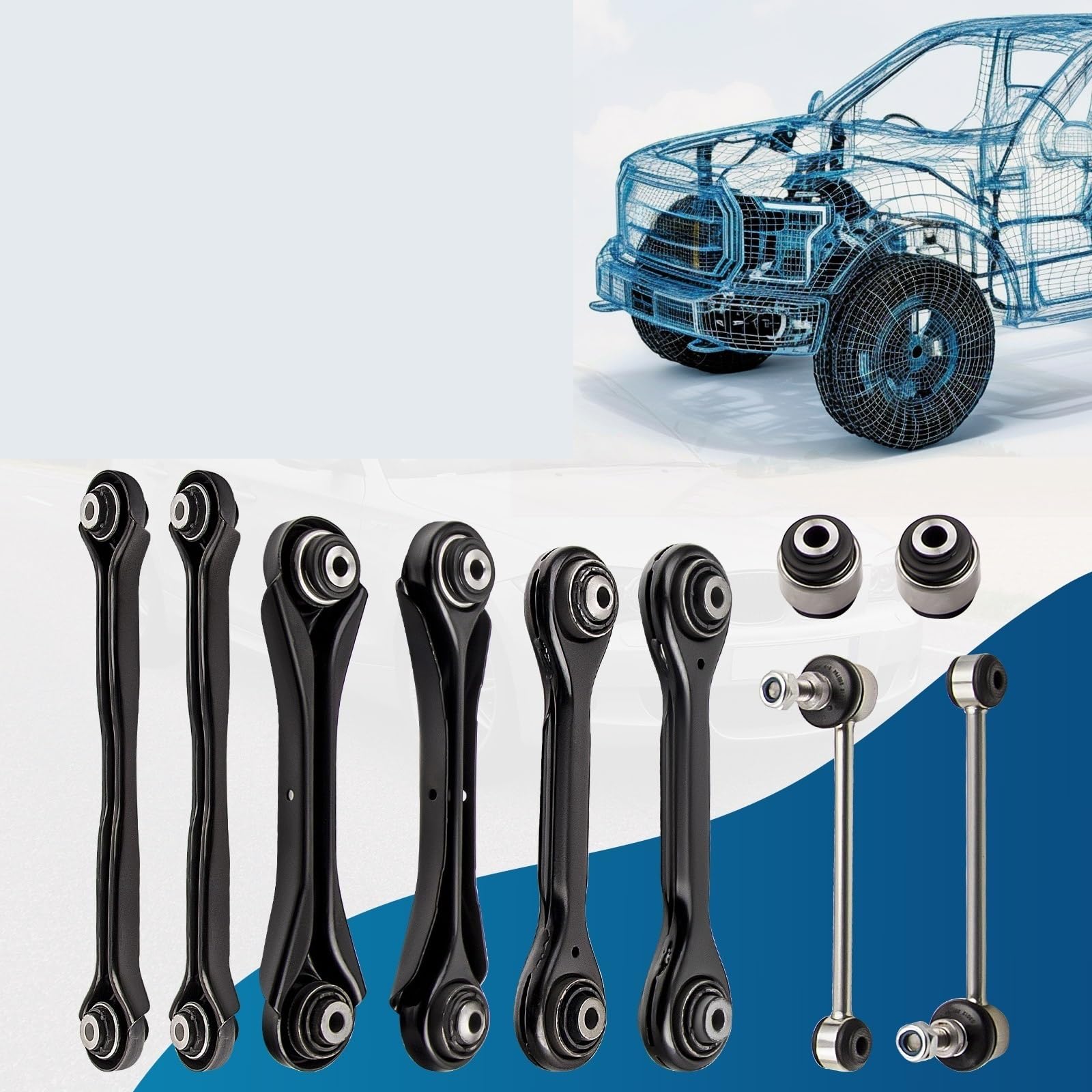 Wahacze samochodowe Pasuje do Bmw 3 Cabriolet (E93) zestaw wahaczy tylnych 33326765425 33326782237 33326782238 33356764428 zawieszenie koła