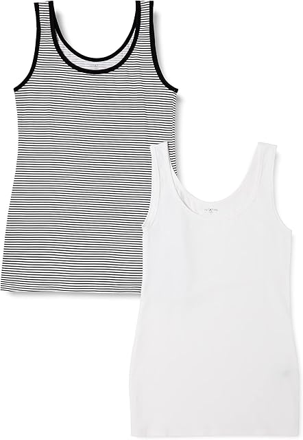 Iris & Lilly Women's Cotton Vest, Pack of 2