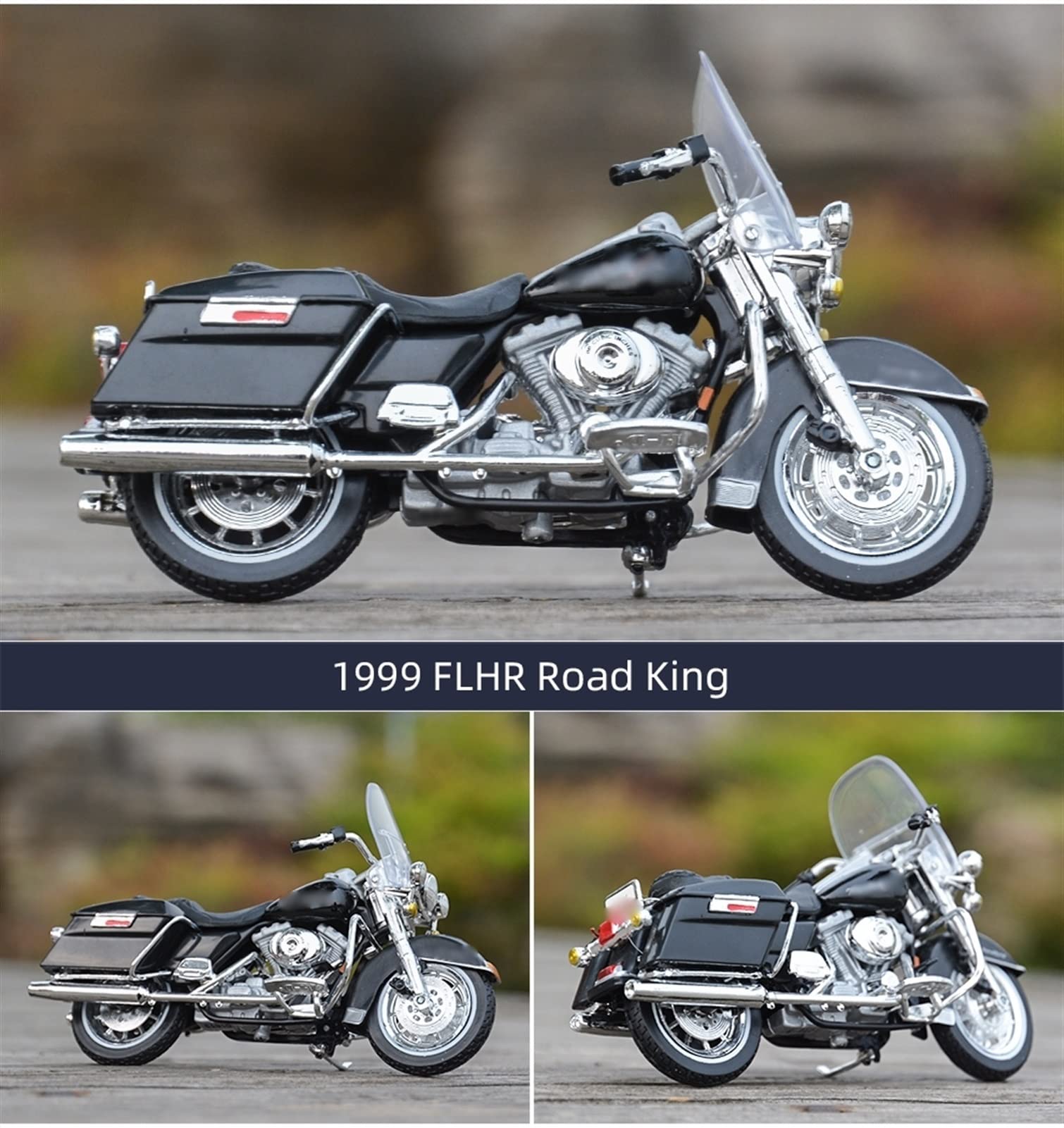 1/18 Veicoli Pressofusi da Collezione Hobby Giocattoli Modello Moto per H&Arley FLHR Road King 1999