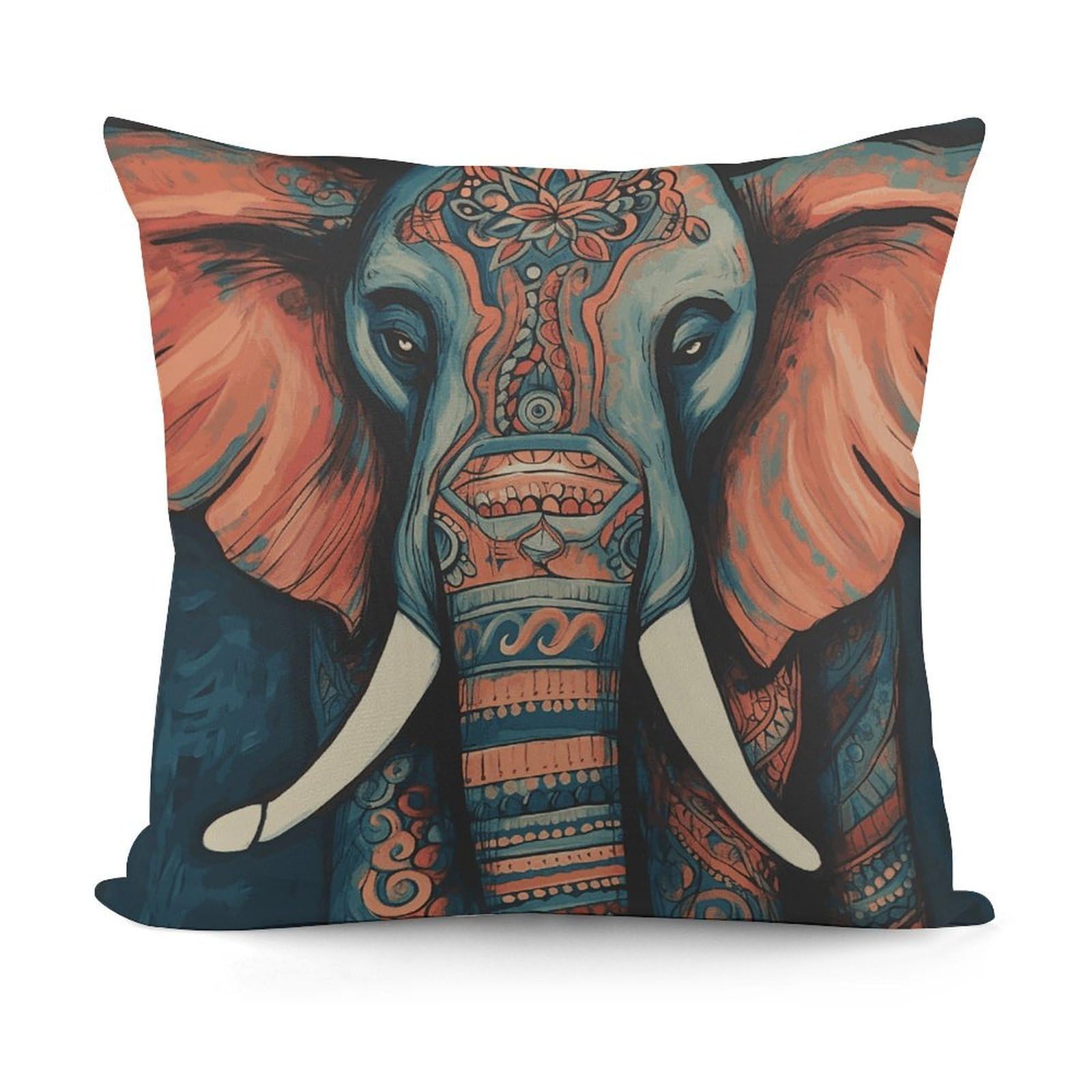 VstaDank Abstract Elephant Throw Pillow Covers 18x18 Inch Soft Couch Home Decor Cushion Cover Comfortable Plush Square Cushion Case Farmhouse Decorative Pillowcase for Living Couch