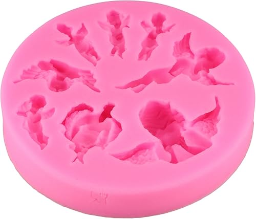 Miniatura 6 de Mujiang Angel Baby Fondant Molde de silicona para decoración de pasteles Herramientas de arcilla de polímero de chocolate Moldes Decoración de pastel