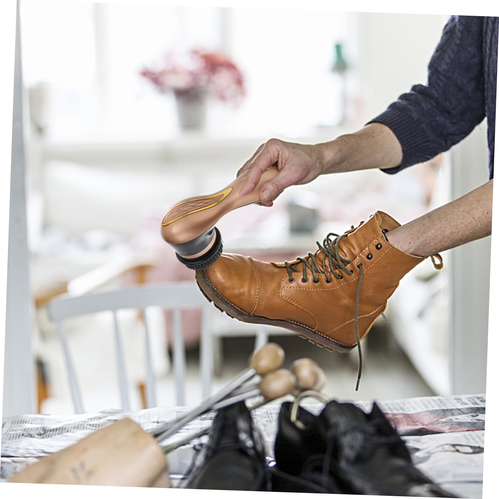 Cireuse à Chaussures 2, 2 W Portable Électrique 3, 7 V Brosses