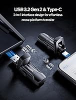 Vista 3 de MOVE SPEED Unidad USB de 128 GB, SSD externo de velocidad de lectura de 570 MB/S con doble puerto tipo C + USB 3.2 SSD portátil para iPhone serie