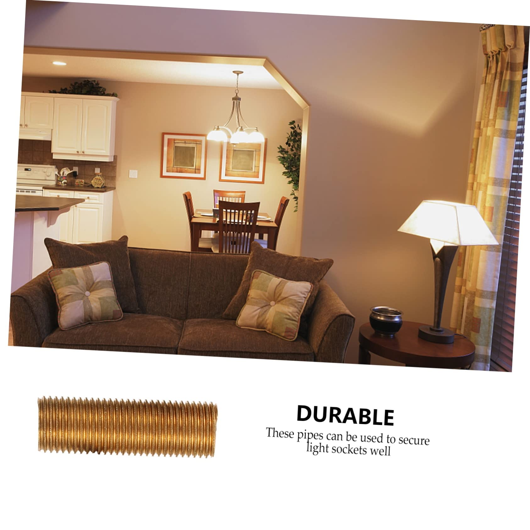 8 Pièces Luminaires Tige Filetée Creuse Pour Lampes - Tuyaux De Raccordement Creux Lampe Tout Fil - M10 Tiges De Guidage Lumière Haute Qualité En Laiton