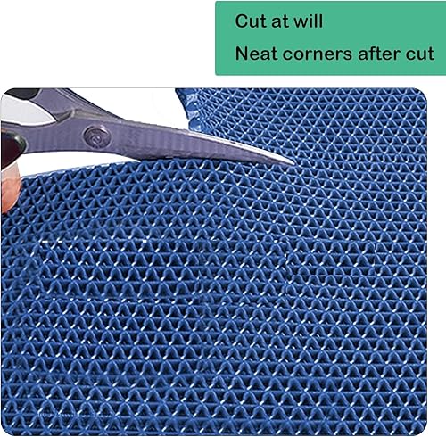 Miniatura 3 de MYOYAY Tapete de drenaje antideslizante de 4 x 10 pies, tapete de drenaje de PVC para baño, piscina, tapete de malla grande hueco para puerta, rollo