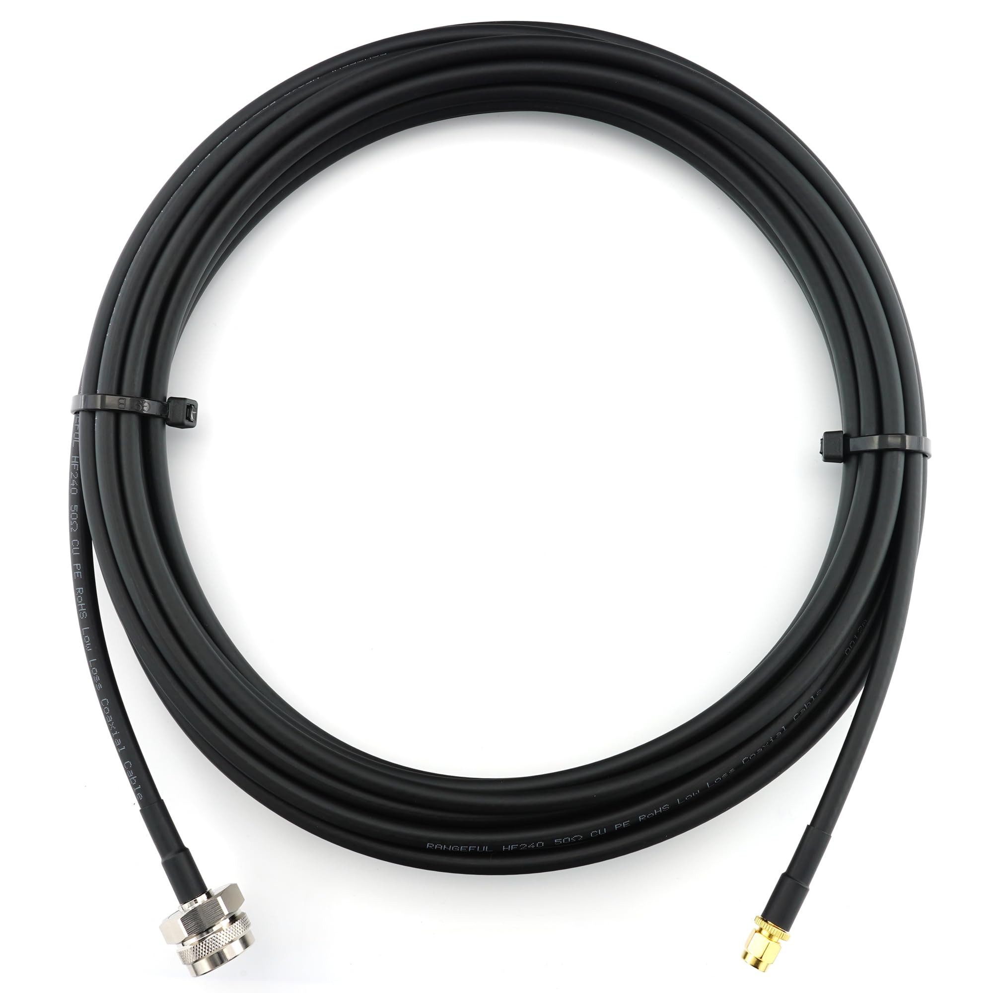 5m SMA Male to N Male Hex/Knurl Head Coaxial Cable – HF-240 Bare Copper 50ohm Extension Coax – LTE GSM 3G 4G 5G Mobile Signal Router Antenna – 0.3m 0.5m 1m 2m 3m 5m 7m 10m 12m 15m