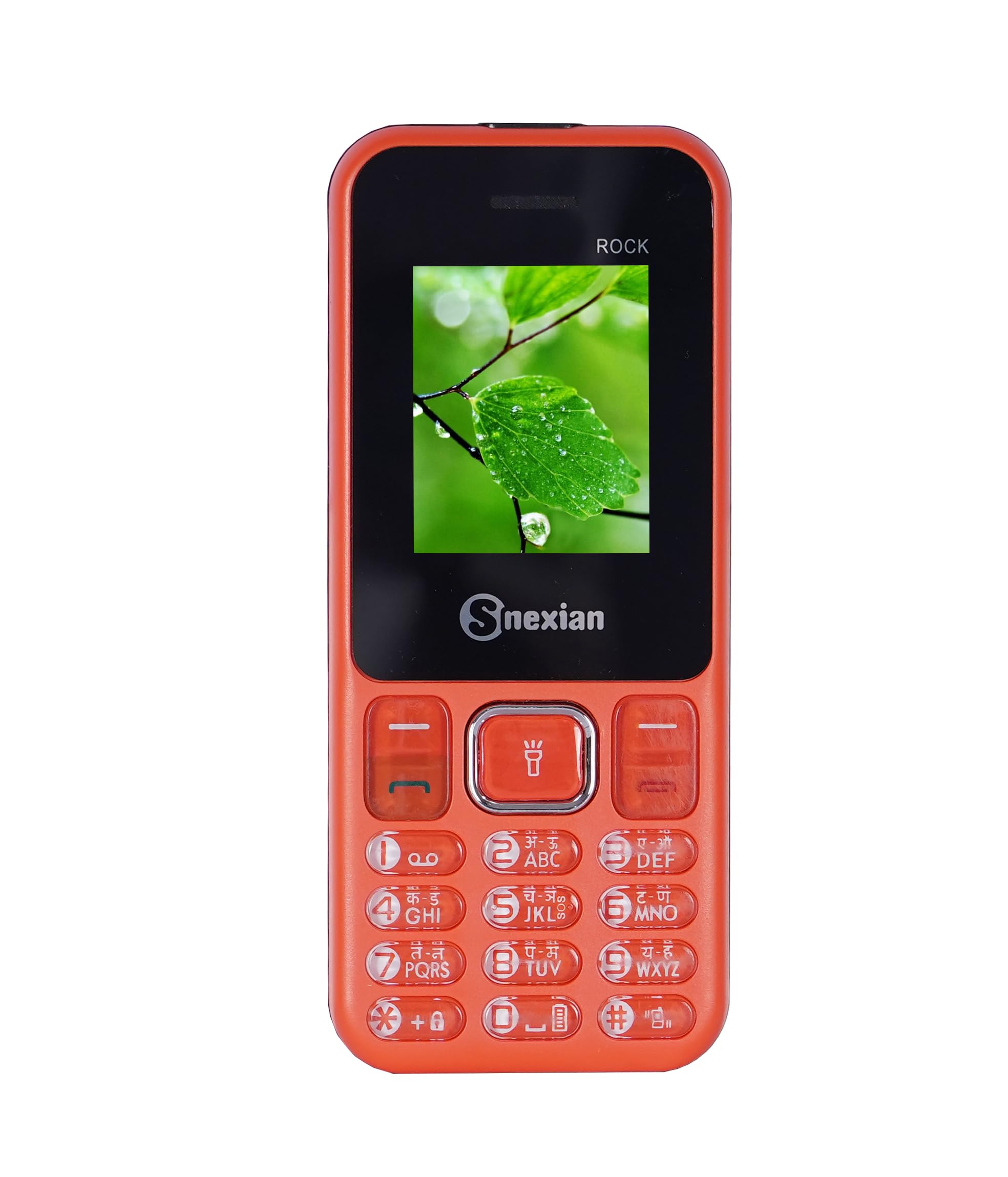 Snexian All-New Rock R3 Crystal Keypad Dual Sim |Keypad Mobile| with 1.8" Display | Voice Changer | Auto Call Recording | Long Lasting Battery |Wireless FM|Digital Camera|Feature Phone|Torch| Orange