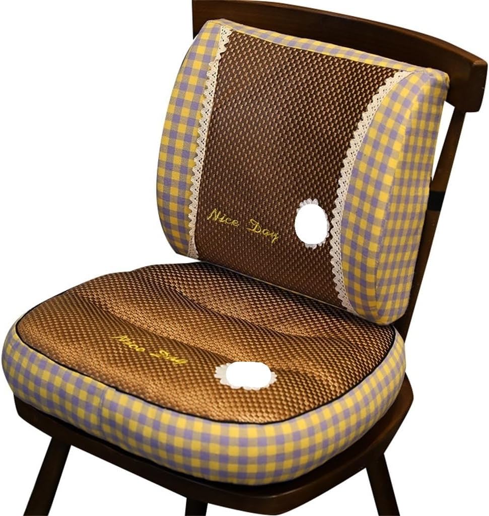 Ice Rattan Mat Cushion Office Seat Lumbar Support Pillow