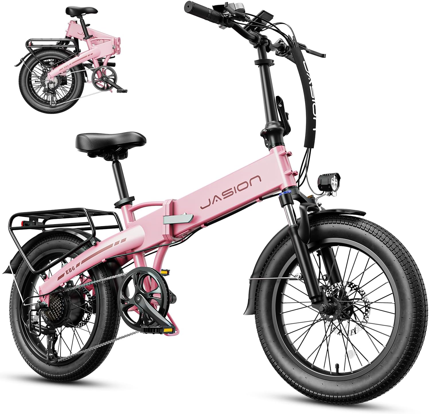 Electrical Bike for Adults with Peak 1000W Motor as much as 25Mph EBS Ebike, Constructed-in 48V 10.5AH Detachable Battery as much as 45 Max Miles Folding Ebike, Aluminum 20” Fats Tire Electrical Bicycle