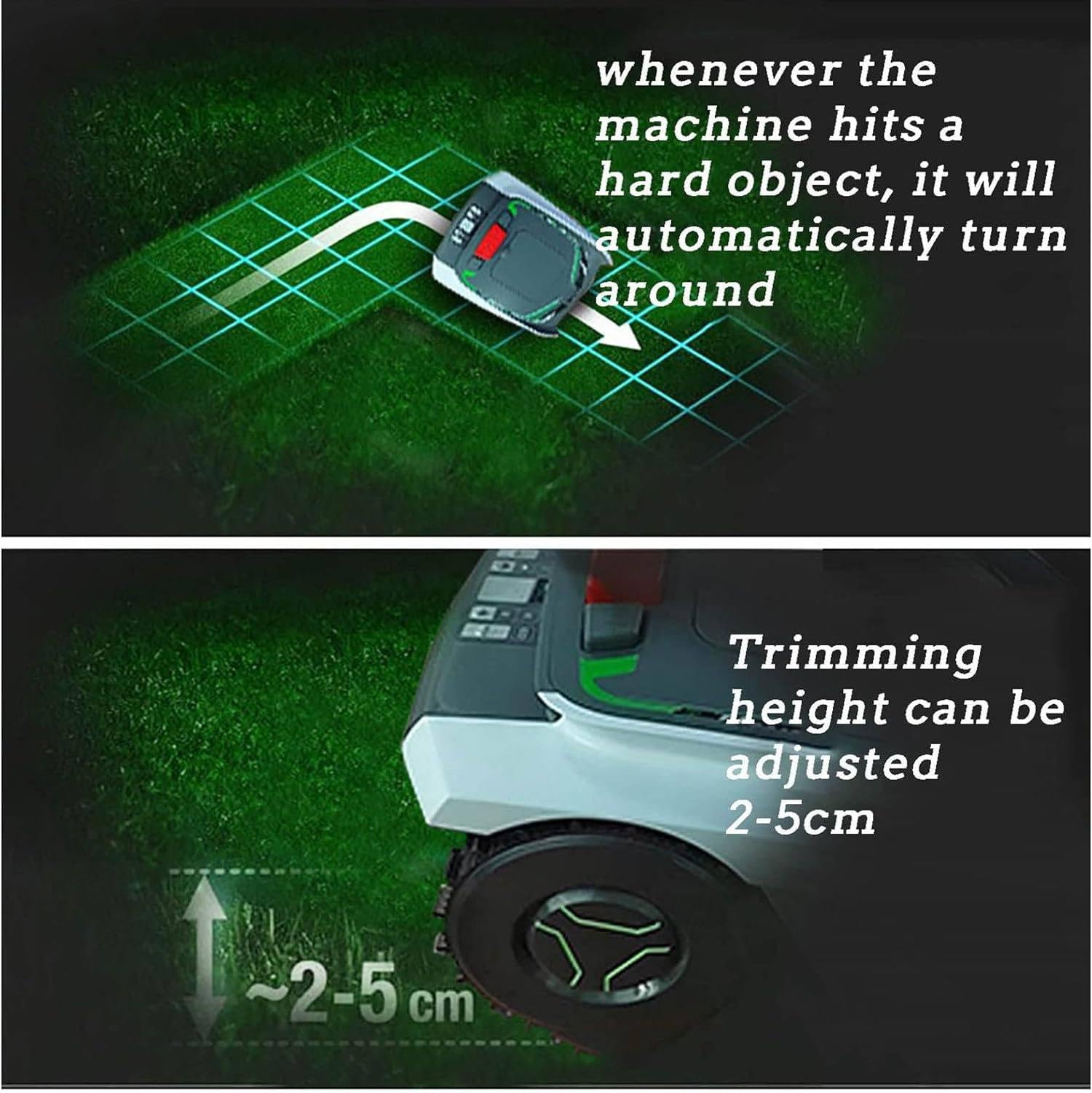 Robot Cortacésped para Hogar Y Jardín con Planificación De Rutas GPS, Control por App, Cortes hasta 1.500 M², Corte De 3 Cuchillas, Capacidad Multizona, Corte Personalizado, Autocarga