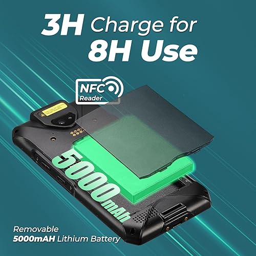 Miniatura 6 de SVANTTO Escáner de código de barras Android 13 con cargador de muelle, motor de escaneo de código de barras 1D2DQR, 4+64GB, Bluetooth 5.1, WiFi-6,