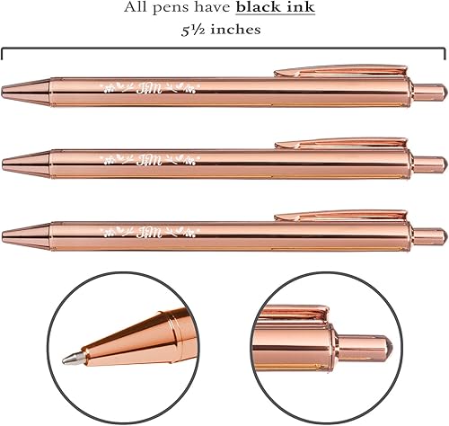 Miniatura 2 de Jot & Mark Juego de 3 bolígrafos metálicos de oro rosa en caja de regalo de aluminio - Bolígrafos de oro rosa