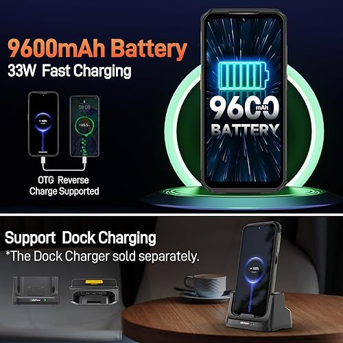 Miniatura 6 de Ulefone Armor 21 Android 14 - Teléfono resistente desbloqueado, altavoz más fuerte de 122 dB, MTK G99 de 16 GB + 256 GB para exteriores, cámara